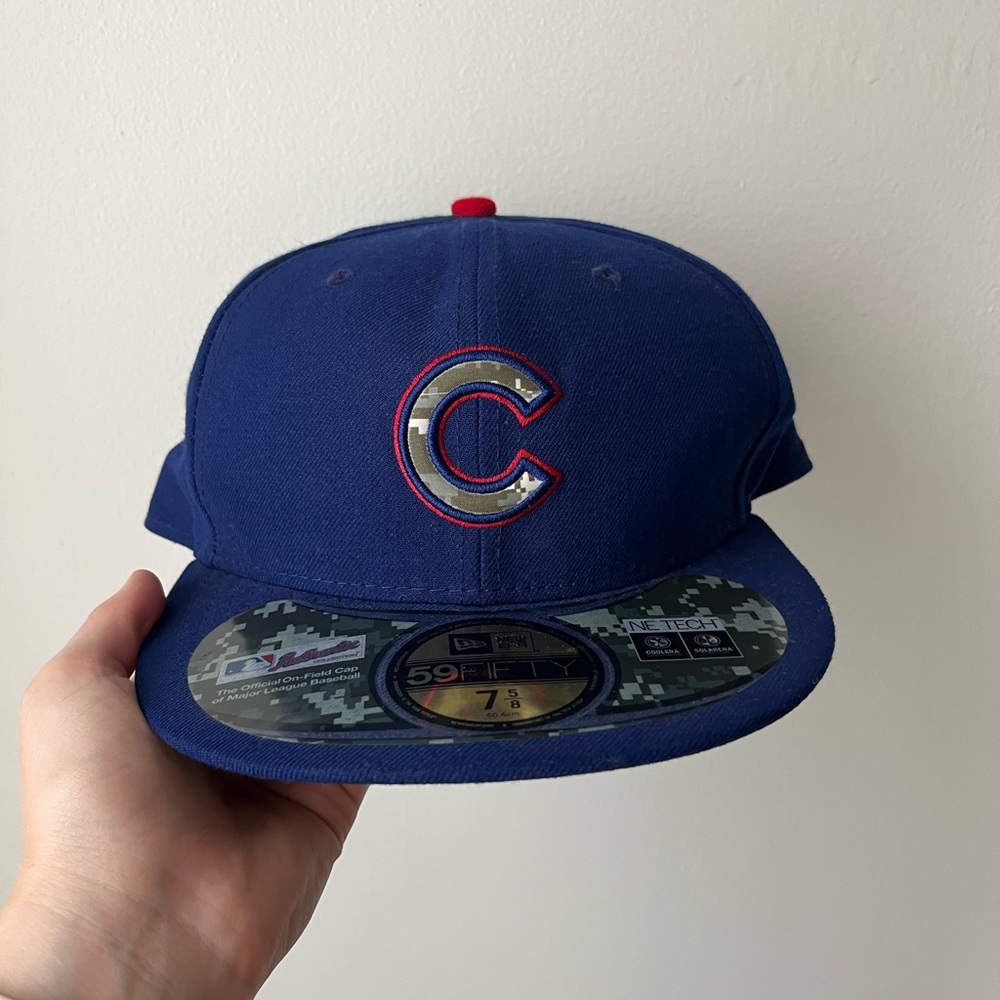 Men’s Cubs New Era 59FIFTY Blue Fitted Hat Size 7 5/8